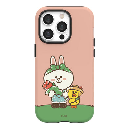 Line Friends Garden Dual Layer TPU+PC Shockproof Guard Up Combo Case Cover