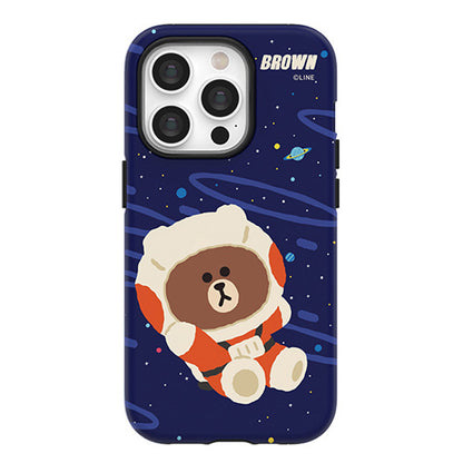 Line Friends Space Dual Layer TPU+PC Shockproof Guard Up Combo Case Cover