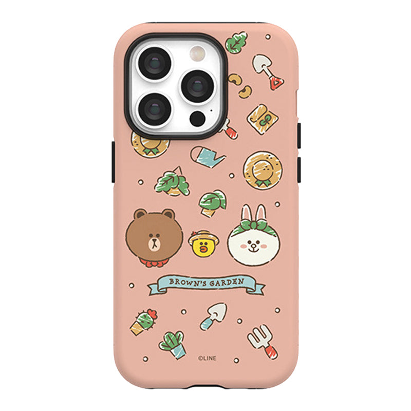 Line Friends Garden Dual Layer TPU+PC Shockproof Guard Up Combo Case Cover