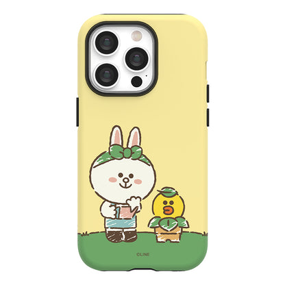 Line Friends Garden Dual Layer TPU+PC Shockproof Guard Up Combo Case Cover