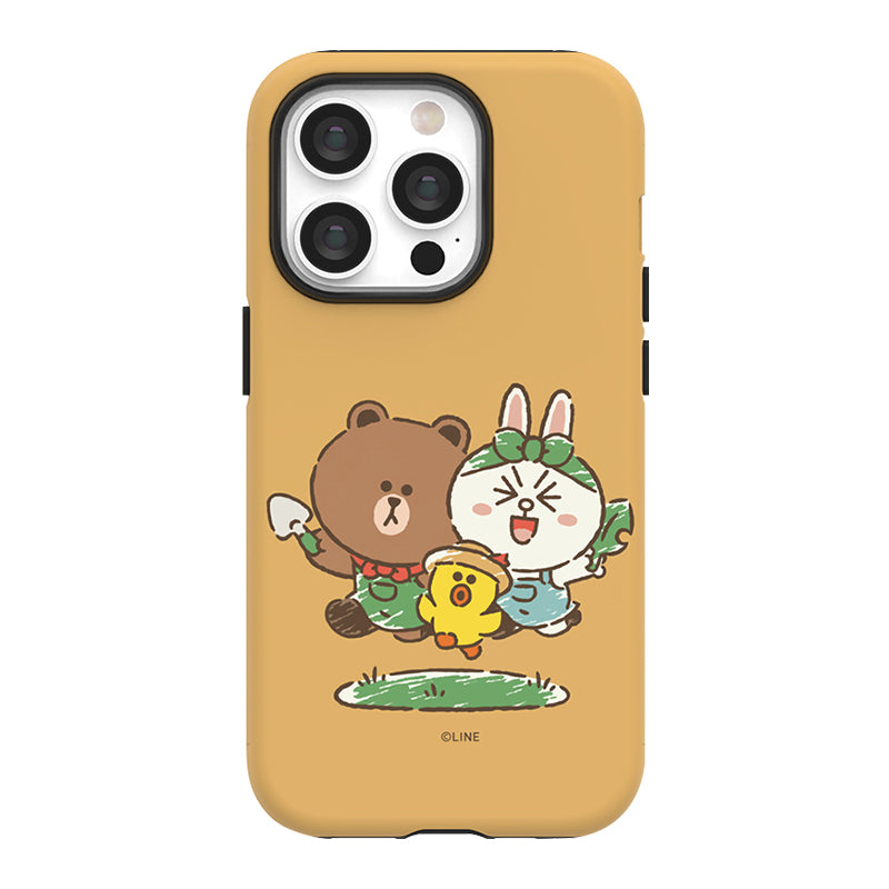 Line Friends Garden Dual Layer TPU+PC Shockproof Guard Up Combo Case Cover