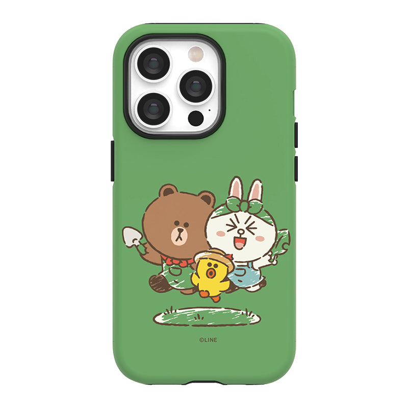 Line Friends Garden Dual Layer TPU+PC Shockproof Guard Up Combo Case Cover