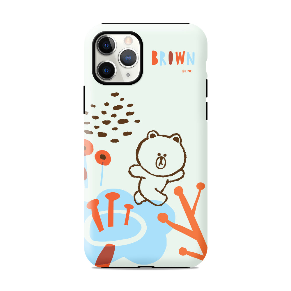 Line Friends Dual Layer TPU+PC Shockproof Guard Up Case Cover