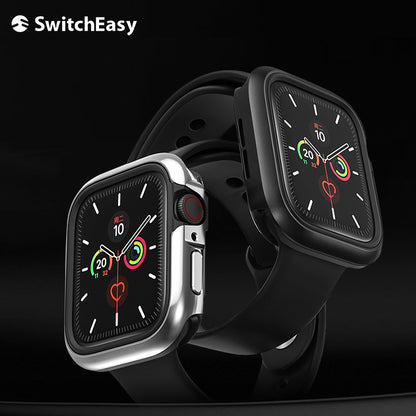 SwitchEasy Odyssey Modern Aluminum Metal + Bayer TPU Bumper Frame Case for Apple Watch