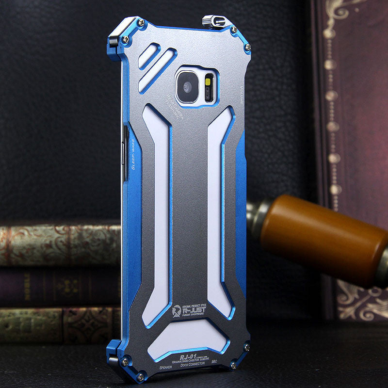 R-Just Gundam Aerospace Aluminum Contrast Color Shockproof Metal Shell Outdoor Protection Case - Armor King Case