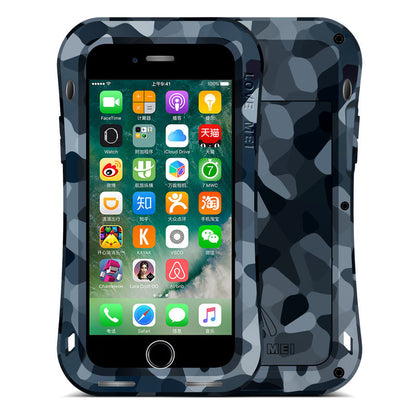 LOVE MEI Powerful Camouflage Shockproof Metal Heavy Duty Case Cover