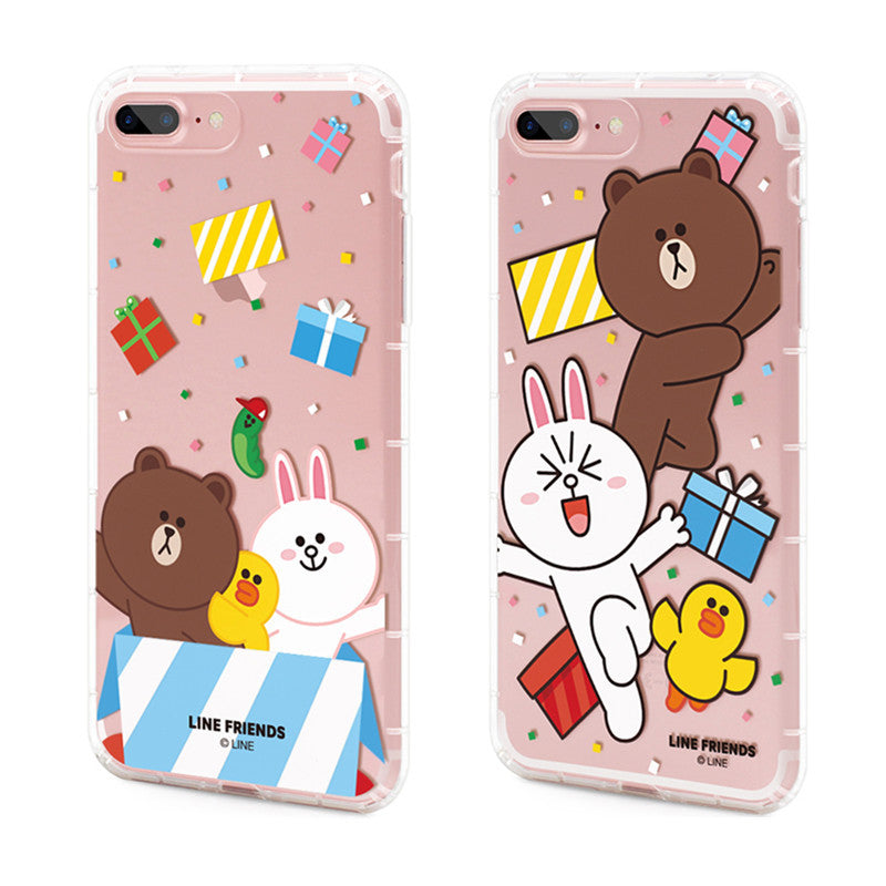 GARMMA Line Friends Air Cushion Transparent TPU Soft Case for Apple iPhone