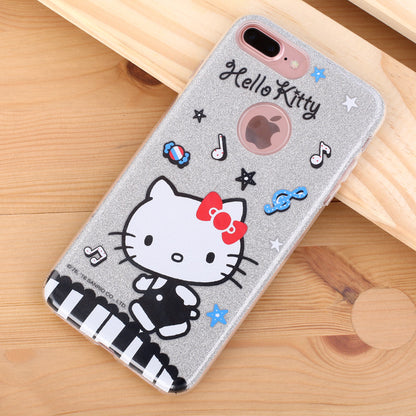 X-Doria Hello Kitty Twinkle Glitter Slim TPU Frame Sparkle PC Cover Case for Apple iPhone