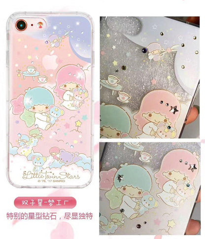 apbs Hello Kitty & My Melody & Little Twin Stars Air Cushion Diamonds TPU Cover Case - Armor King Case