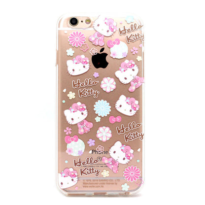 Hello Kitty Kimono Transparent Soft Back Cover Case for Apple iPhone XS/8 Plus/7 Plus/7