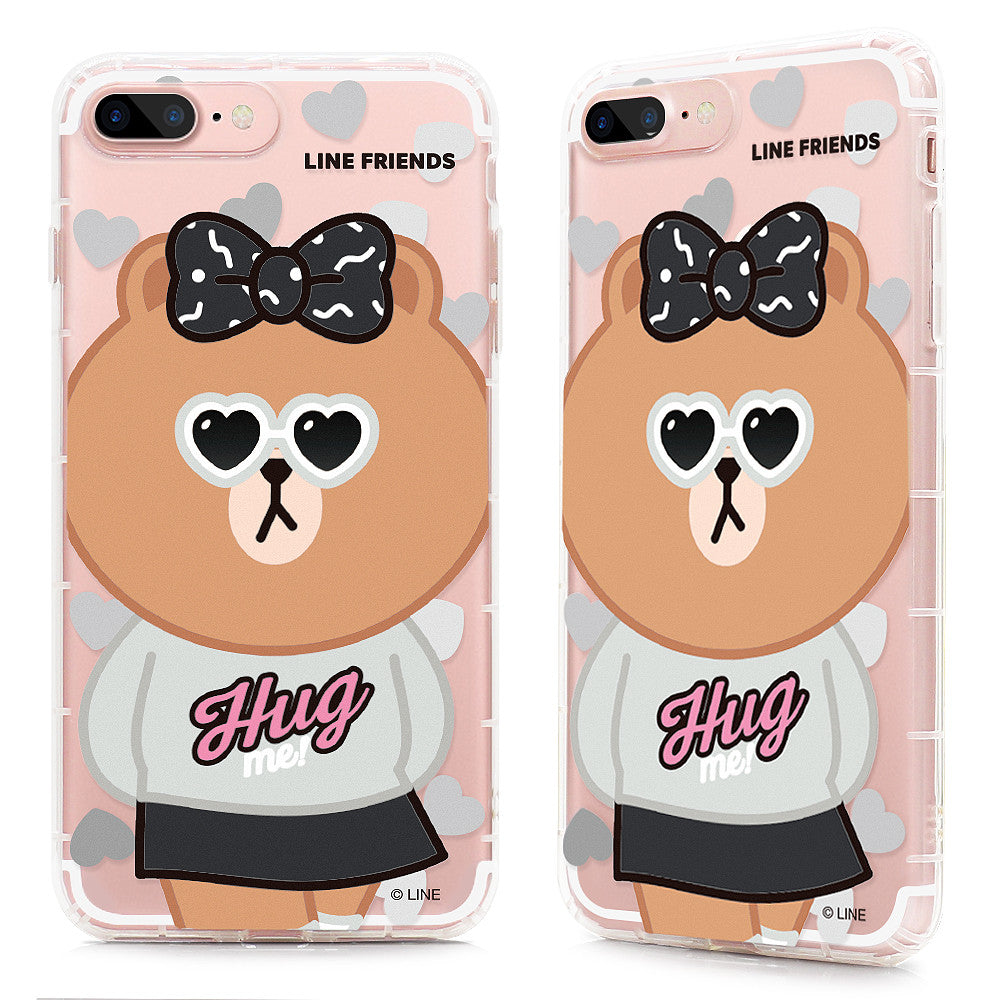 GARMMA Line Friends Choco Air Cushion Transparent TPU Soft Back Cover Case