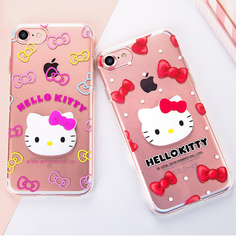 GARMMA Hello Kitty 3D TPU Soft Back Cover Case for Apple iPhone 8/7