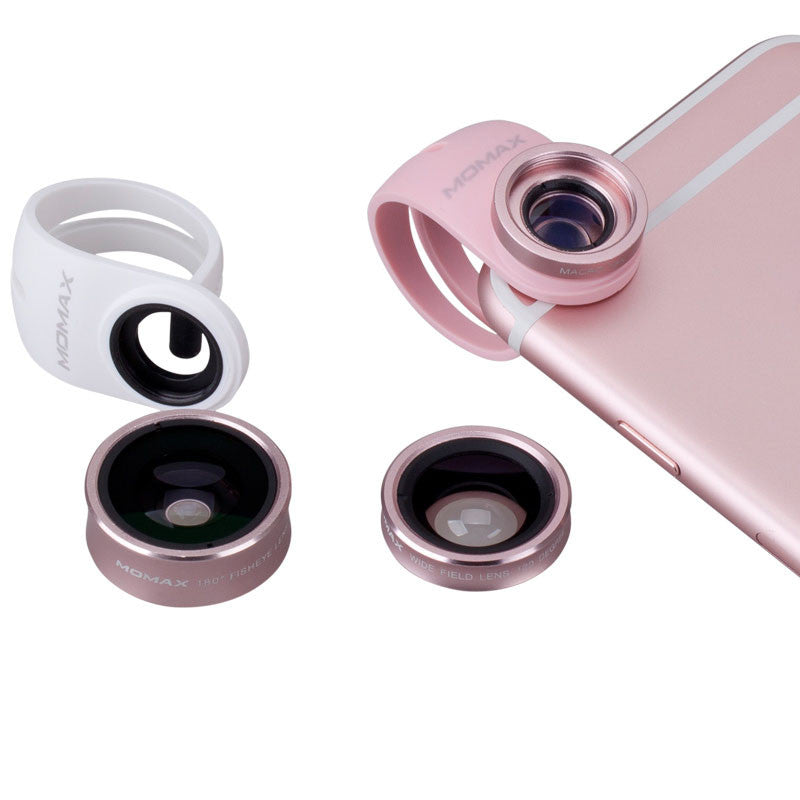 MOMAX X-Lens Macro + Wide-angle + Fisheye + CPL + Telephoto Clip-on Camera Lens Kit