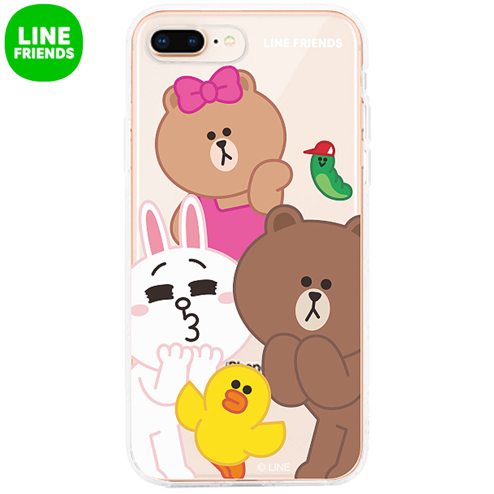 GARMMA Line Friends Air Cushion Transparent TPU Soft Back Case Cover for Apple iPhone