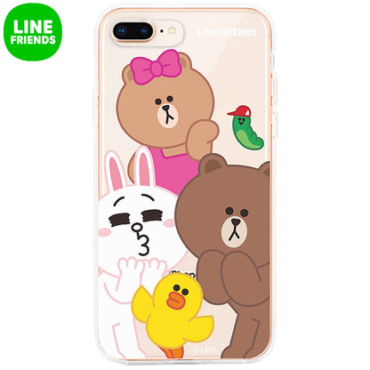 GARMMA Line Friends Air Cushion Transparent TPU Soft Back Case Cover for Apple iPhone