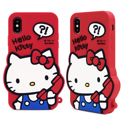 GARMMA Hello Kitty Shockproof Silicone Back Cover Case for Apple iPhone