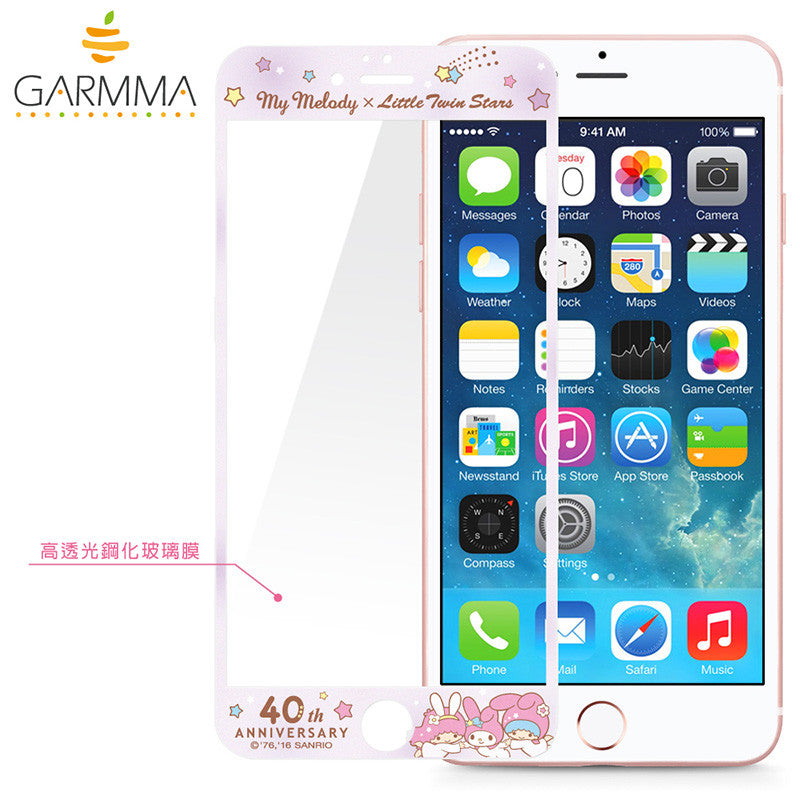 GARMMA My Melody & Little Twin Stars Tempered Glass Screen Protector for iPhone 6S Plus/6S/6 Plus/6