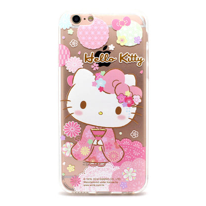 Hello Kitty Kimono Transparent Soft Back Cover Case for Apple iPhone XS/8 Plus/7 Plus/7