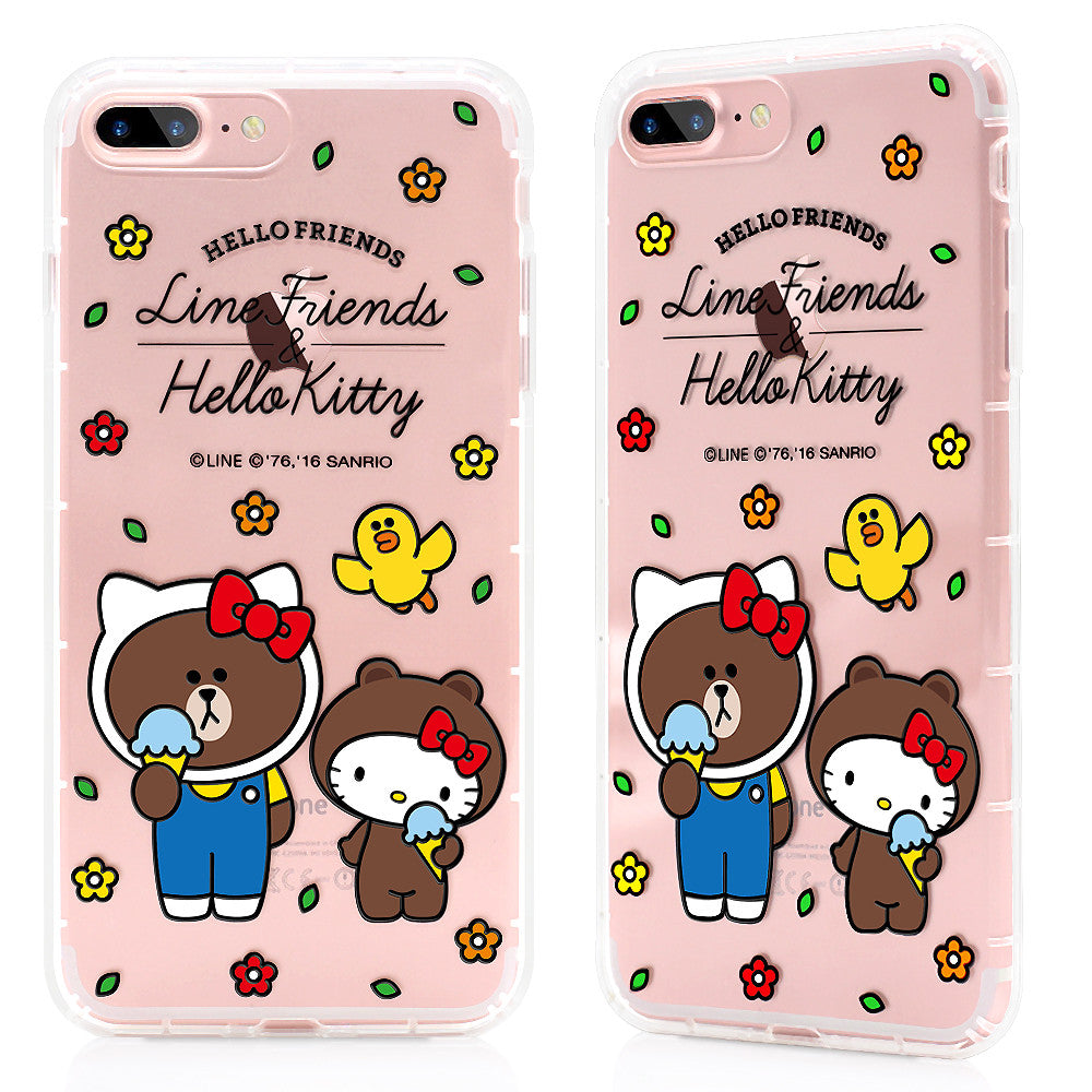 GARMMA Hello Kitty & Line Friends Air Cushion Soft Back Cover Case for Apple iPhone