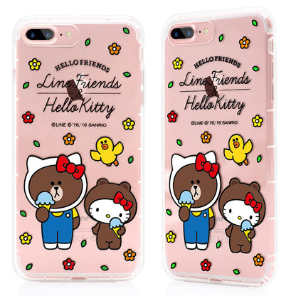 GARMMA Hello Kitty & Line Friends Air Cushion Soft Back Cover Case for Apple iPhone