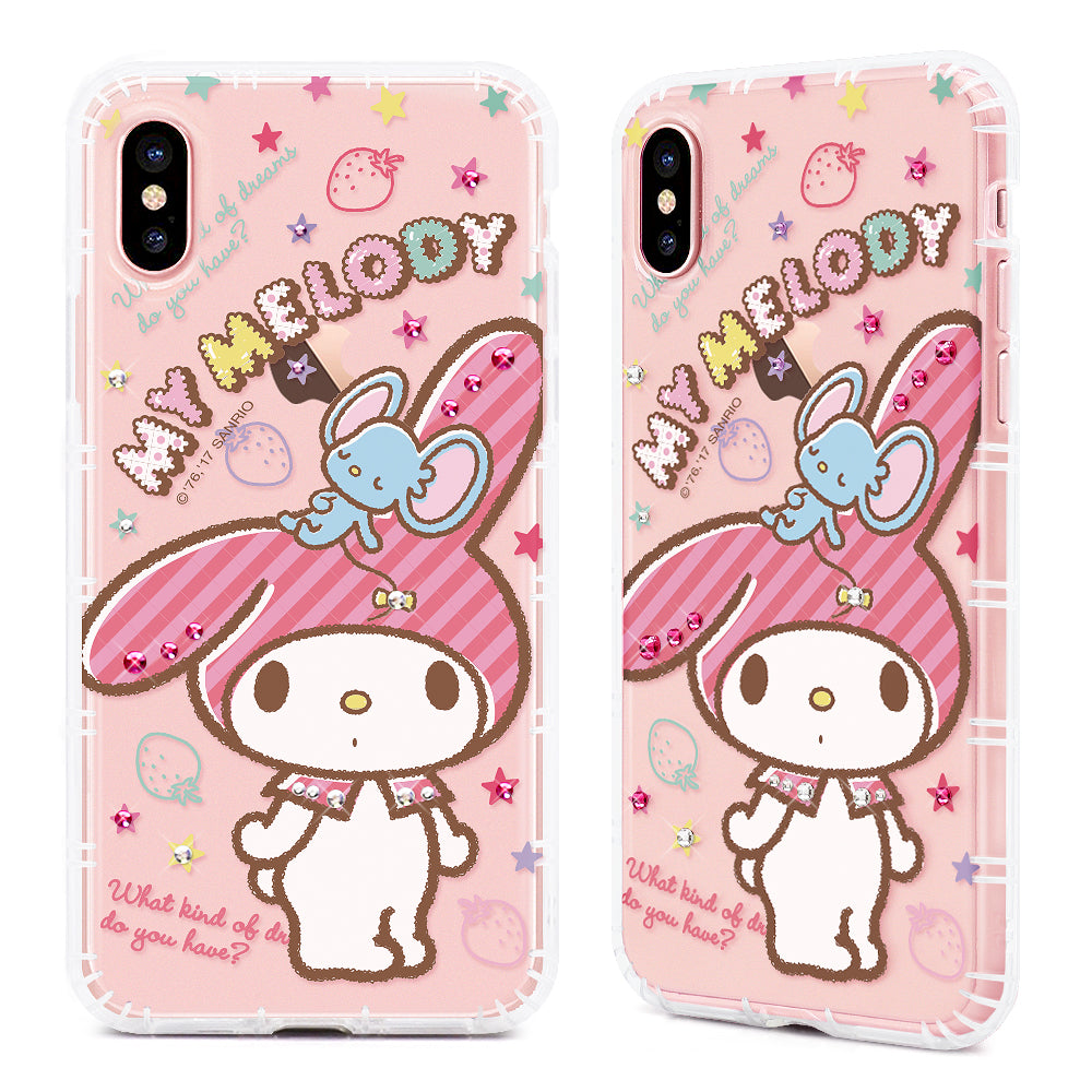 GARMMA Hello Kitty & My Melody & Little Twin Stars Bling Diamonds Air Cushion Soft Back Cover Case