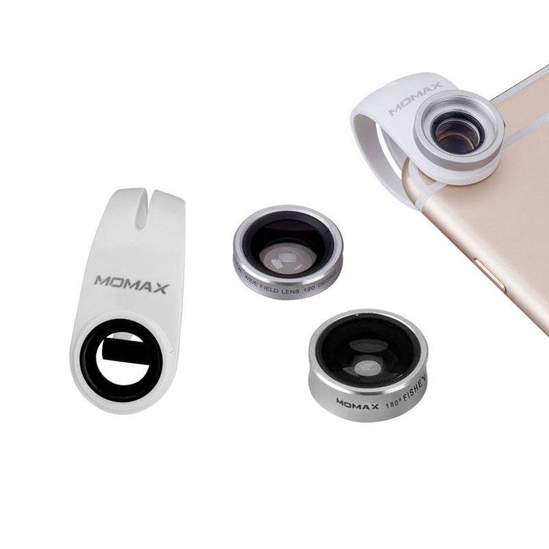 MOMAX X-Lens Macro + Wide-angle + Fisheye + CPL + Telephoto Clip-on Camera Lens Kit