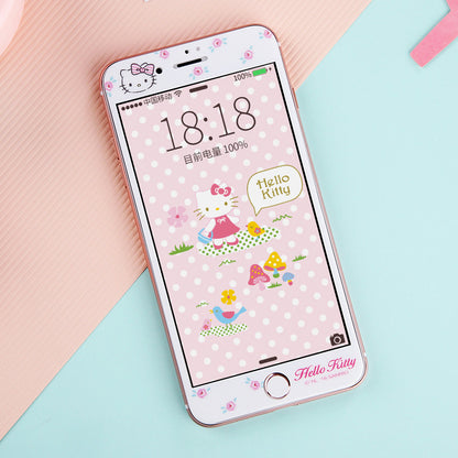 Hello Kitty Royal 3D Full Size Glitter 9H Tempered Glass Screen Protector for Apple iPhone 8 Plus/8/7 Plus/7