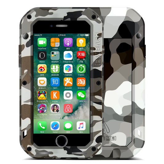 LOVE MEI Powerful Camouflage Shockproof Metal Heavy Duty Case Cover