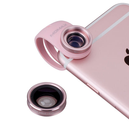 MOMAX X-Lens Macro + Wide-angle + Fisheye + CPL + Telephoto Clip-on Camera Lens Kit