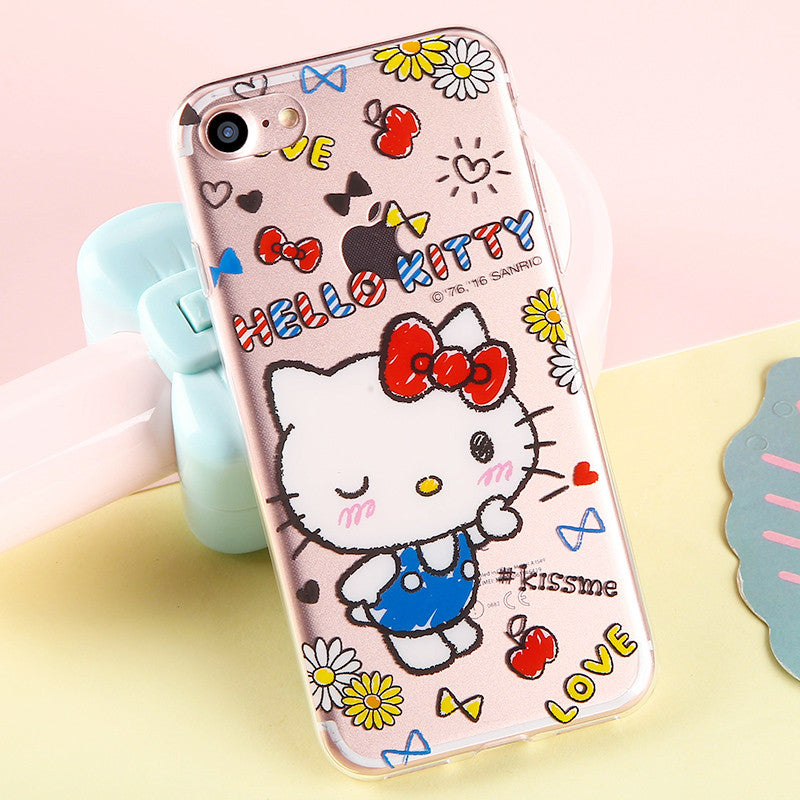 GARMMA Hello Kitty & My Melody & Little Twin Stars Transparent Soft TPU Case Cover