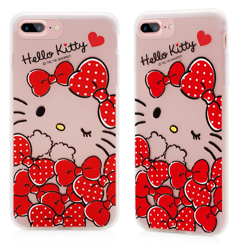 GARMMA Hello Kitty Matte Translucent TPU Soft Back Cover Case for Apple iPhone