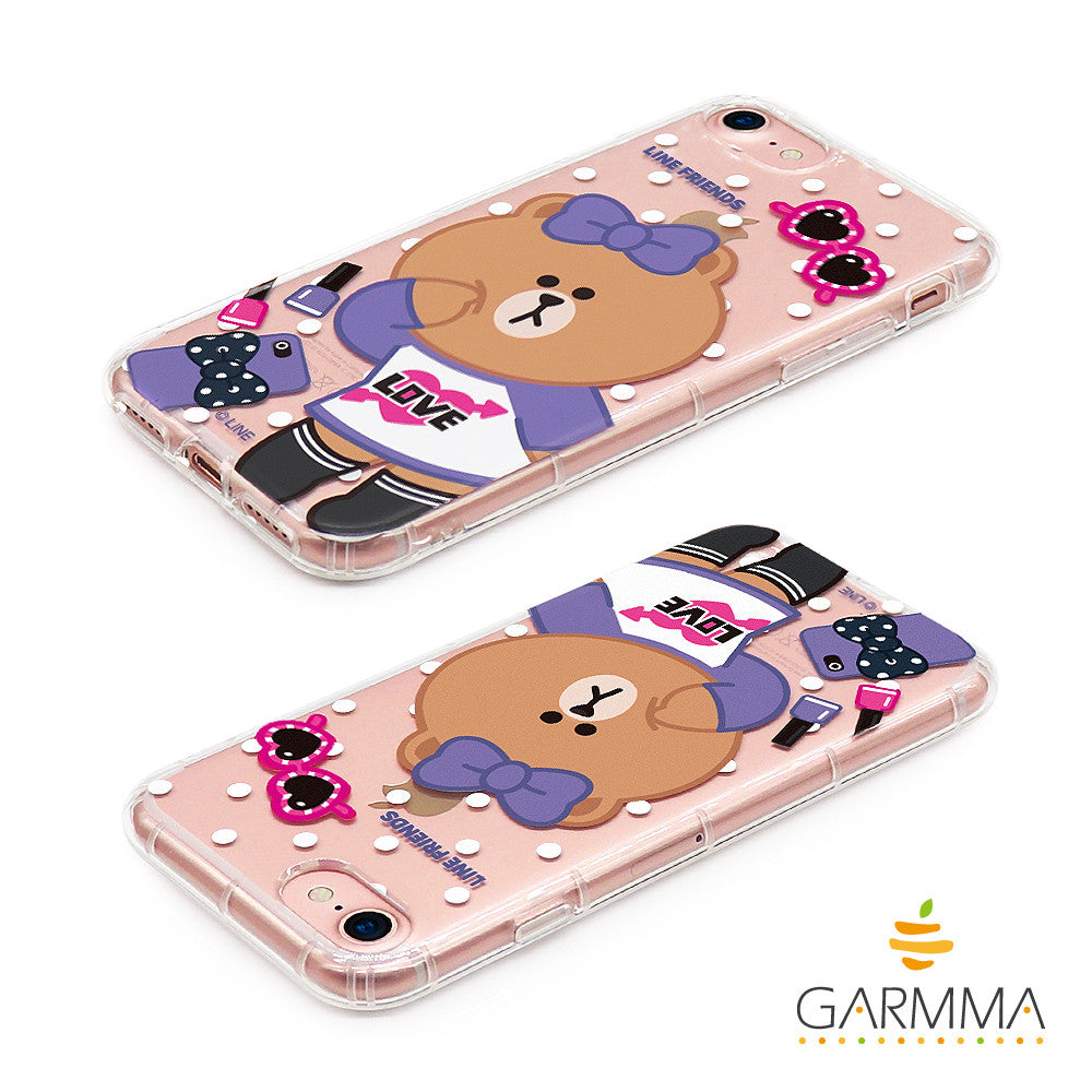 GARMMA Line Friends Choco Air Cushion Transparent TPU Soft Back Cover Case