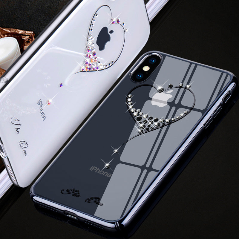 KINGXBAR Swarovski Crystal Clear Hard PC Case Cover for Apple iPhone XS/X