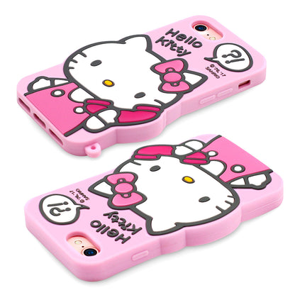 GARMMA Hello Kitty Shockproof Silicone Back Cover Case for Apple iPhone