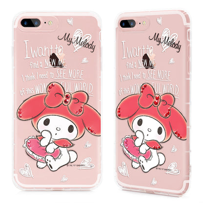 GARMMA Hello Kitty & My Melody & Little Twin Stars Bling Crystal Diamonds Soft Back Cover Case