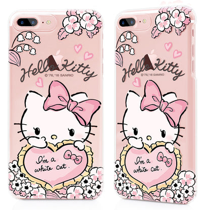 GARMMA Hello Kitty Slim Transparent PC Hard Back Cover Case for Apple iPhone 8 Plus/8/7 Plus/7