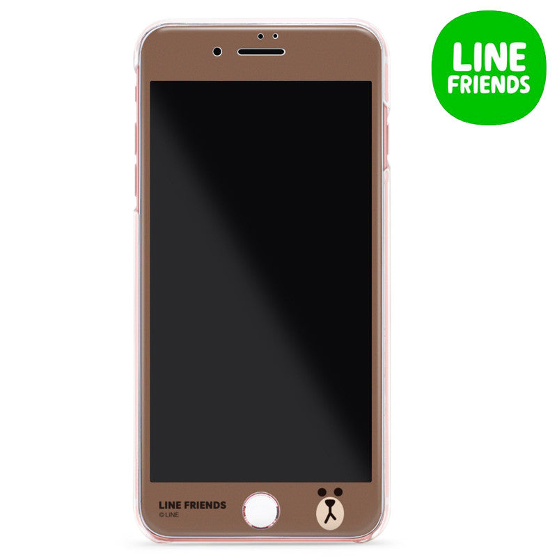 GARMMA Line Friends Full Size Glitter 9H Tempered Glass Screen Protector for Apple iPhone