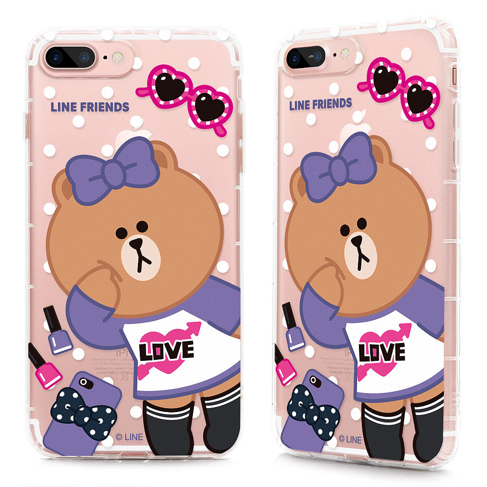 GARMMA Line Friends Choco Air Cushion Transparent TPU Soft Back Cover Case