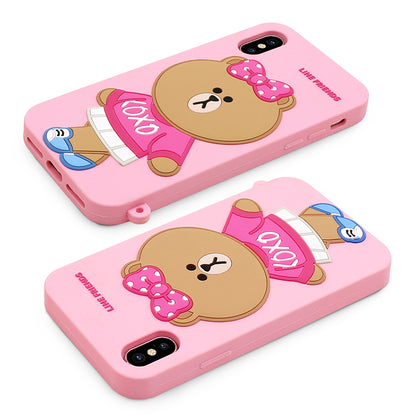 GARMMA Line Friends Silicone Back Cover Case for Apple iPhone