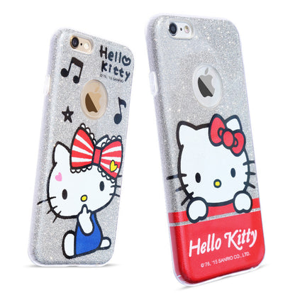 X-Doria Hello Kitty Twinkle Glitter Slim TPU Frame Sparkle PC Cover Case for Apple iPhone