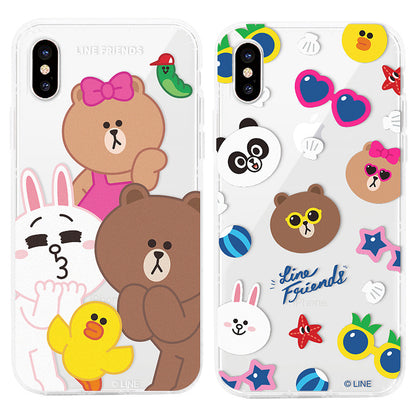 GARMMA Line Friends Air Cushion Transparent TPU Soft Back Case Cover for Apple iPhone