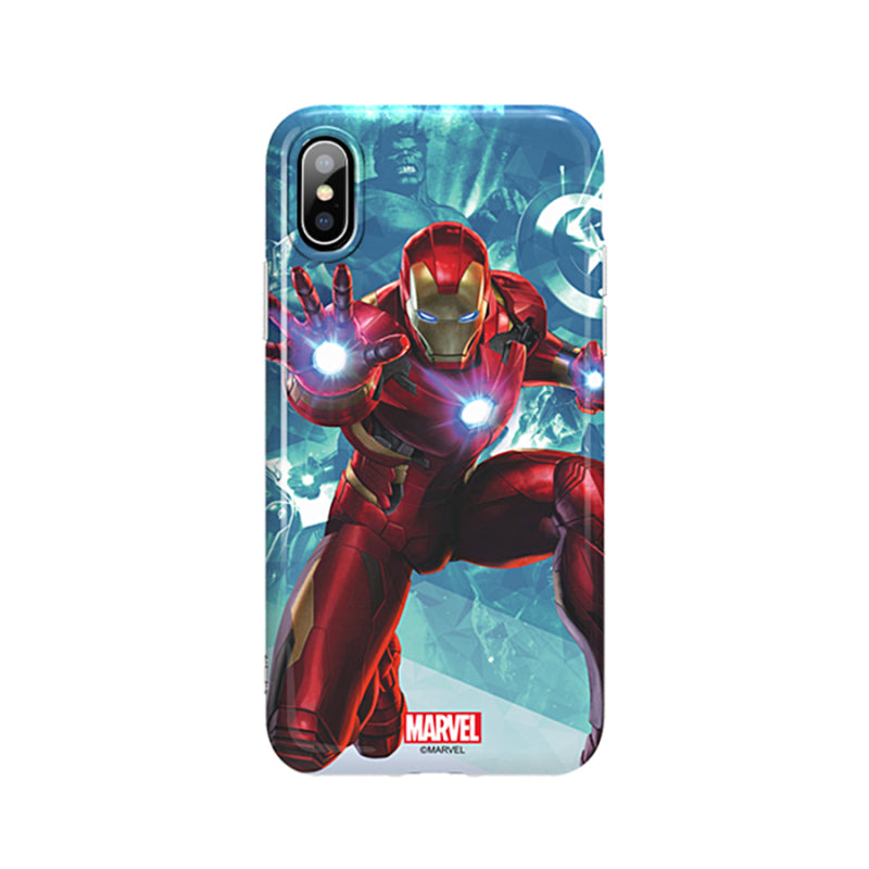 X-Doria Super Series Marvel Avengers Blue Coating Soft TPU Case Cover for Apple iPhone XS/X