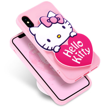 X-Doria Pudding Hello Kitty & My Melody Mirror Shockproof Silicone Case Cover for Apple iPhone XS/X