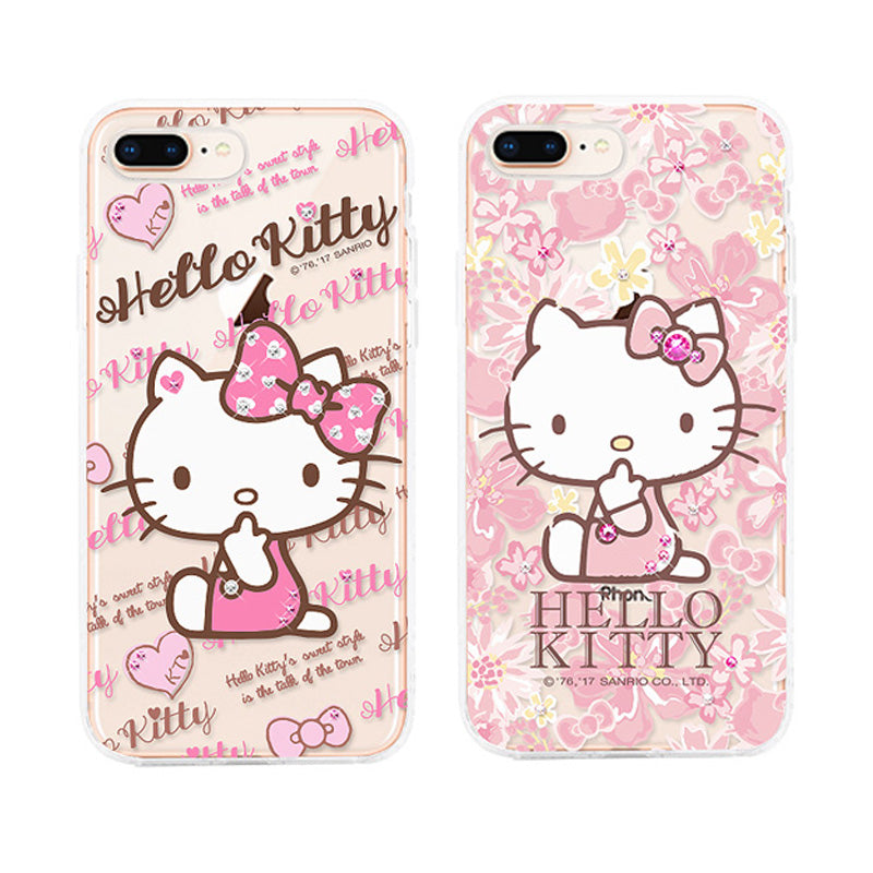 GARMMA Hello Kitty & My Melody & Little Twin Stars Swarovski Crystal Air Cushion Soft Back Case Cover