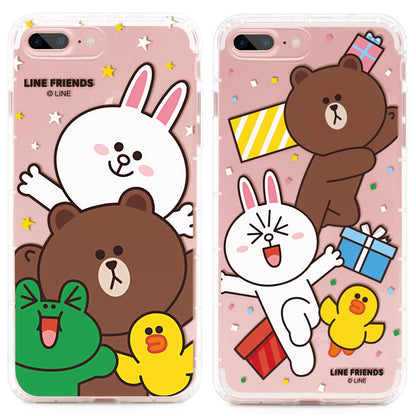 GARMMA Line Friends Air Cushion Transparent TPU Soft Case for Apple iPhone