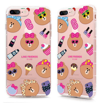 GARMMA Line Friends Choco Air Cushion Transparent TPU Soft Back Cover Case