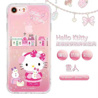 apbs Hello Kitty & My Melody & Little Twin Stars Air Cushion Diamonds TPU Cover Case - Armor King Case