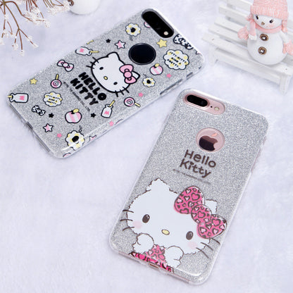 X-Doria Hello Kitty Twinkle Glitter Slim TPU Frame Sparkle PC Cover Case for Apple iPhone