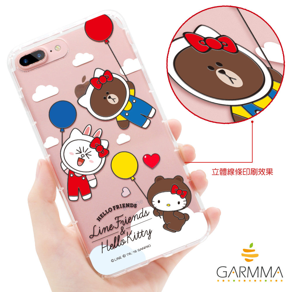 GARMMA Hello Kitty & Line Friends Air Cushion Soft Back Cover Case for Apple iPhone