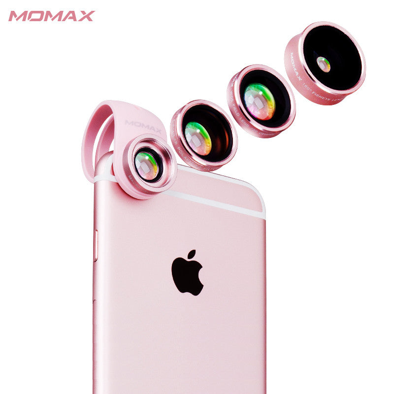 MOMAX X-Lens Macro + Wide-angle + Fisheye + CPL + Telephoto Clip-on Camera Lens Kit